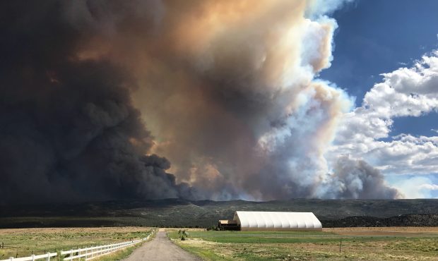 Dollar Ridge Fire east of Strawberry Reservoir in Utah. (Source: KSL TV)...
