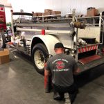 Firefighters restoring Old Joe