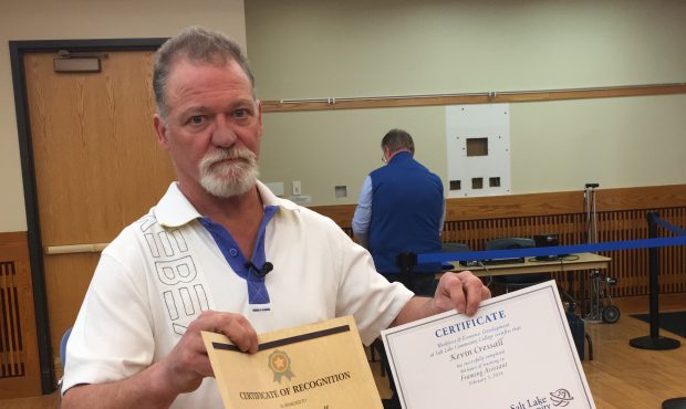 Kevin Cressall graduates from pilot program which teaches Utah's homeless construction skills...