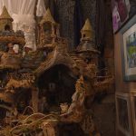 One of Mike and Debbie Schramer's larger fairy houses sits in a corner of their shop. (March 13, 2018)