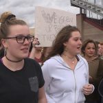 About 200 Herriman High School students participated in the walkout.