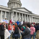 This march was put together mainly by high school students, to joins others like them marching Saturday across the county, who want to see gun laws changed.