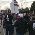 The pro-gun group marched with American flags, firearms, and even a bearcat-tank looking vehicle