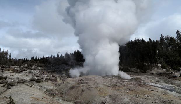 Yellowstone National Park's Steamboat Geyser just erupted for the third time in two months, and sci...