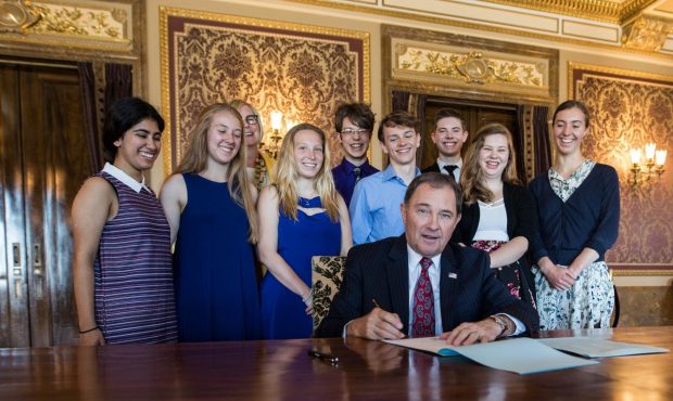Students attended a ceremonial signing with Governor Herbert on May 16....