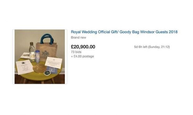 Royal Wedding gift bags are being sold on eBay....