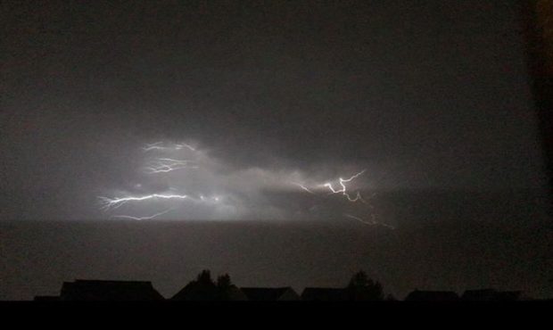 Lightning over West Valley City on Monday, July 16, 2018. (Photo courtesy Tami Cordova)...