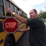Bus driver Victor Anderson explains the importance of drivers stopping when they see the stop arm extended on a bus. 