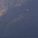 Helicopter fighting the Pole Creek Fire