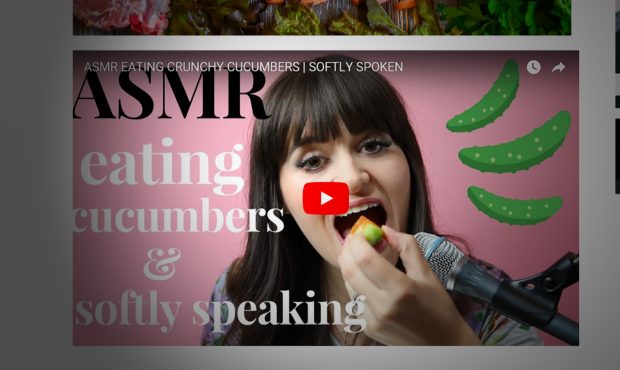 Martina Pollard's fashion blog includes an ASMR video of her eating cucumbers....