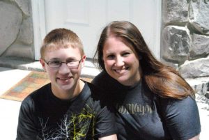 Shari Elliott poses with her son, Avery Kertamus, who died by suicide.