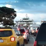 People evacuate Cape Hatteras via roads, ferry.Full Credit: North Carolina Dept. of Transportation