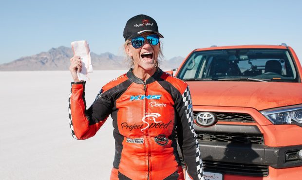 Mueller-Korenek, 45, set a world record this week by averaging 183.9 miles per hour on a bicycle. T...