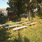 An outdoor classroom, built with money that comes back to the school through recycling.