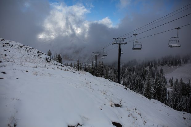 Alta Ski Area First Snow. Credit: Rocko Menzyk