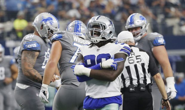 FILE - In this Sunday, Sept. 30, 2018, file photo, Dallas Cowboys defensive end Demarcus Lawrence (...