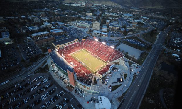 Aerial view of Rice-Eccles stadium during the Utah BYU game November 22, 2008. Photo by Don Green...