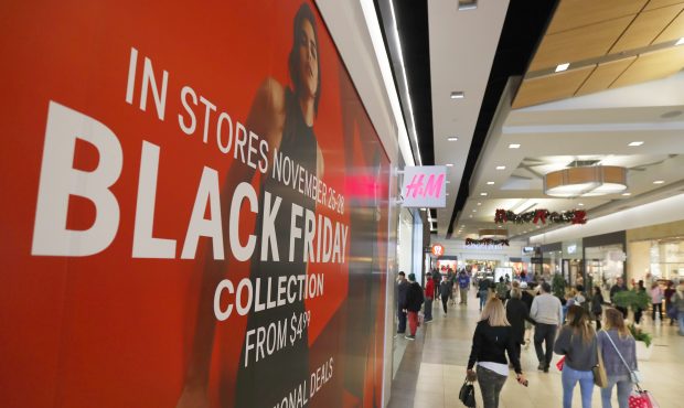 SALT LAKE CITY, UT - NOVEMBER 24: Shoppers walk through the Fashion Place Mall looking for 'Black F...