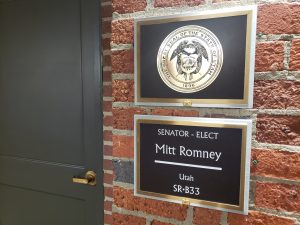 Senator-elect Mitt Romney's temporary office in Washington, D.C.