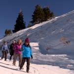 Carla Merrill and her girlfriends said snowshoeing is a great way to stay active throughout the winter.