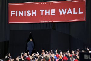 President Donald Trump walks off stage after speaking during a rally at the El Paso County Coliseum on February 11, 2019 in El Paso, Texas. U.S. President Donald Trump continues his campaign for a wall to be built along the border as the Democrats in Congress are asking for other border security measures. (Photo by Joe Raedle/Getty Images)