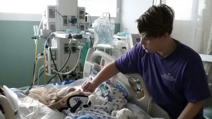 Presley Frecker recovers in the hospital from injuries from the January 11th crash.