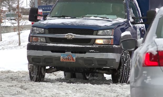 Vehicles were facing issues with slippery roads in northern Utah on Wednesday....
