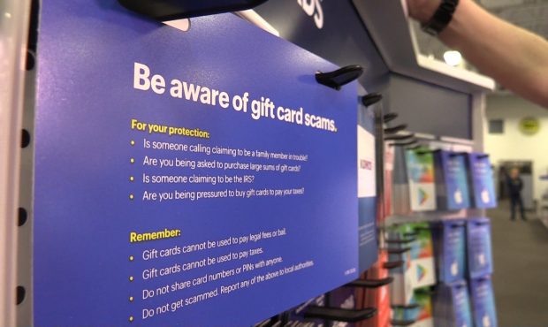 At its gift cards kiosks, Best Buy has this fact scheet warning customers of gift card scams....