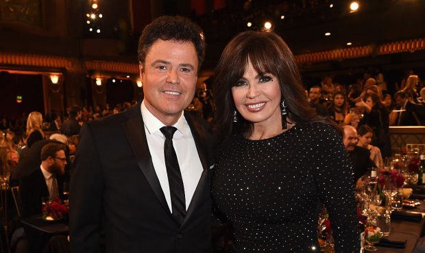 BEVERLY HILLS, CA - APRIL 11: Singers Donny Osmond (L) and Marie Osmond attend the 2015 TV Land Awa...