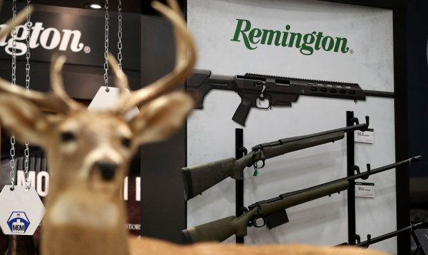 DALLAS, TX - MAY 05: Remington rifles are displayed during the NRA Annual Meeting & Exhibits at...