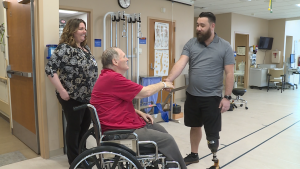 Patrick Oki met Terry Conley in the Neuro-Specialty Rehab unit at Intermountain Medical Center.