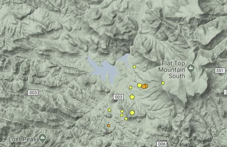 Several earthquakes have rattled the area near Enterprise Reservoir...