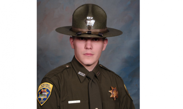 Trooper Wade Palmer was shot Friday in Montana, he is in critical condition Sunday at a Utah hospit...