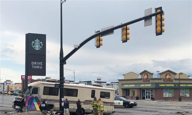 An RV crashed at 2100 S and State Street. (Kristin Murphy, Deseret News)...