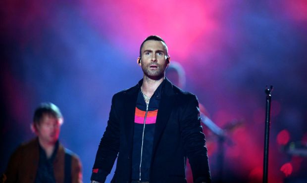 ATLANTA, GA - FEBRUARY 03: Adam Levine of Maroon 5 performs during the Pepsi Super Bowl LIII Halfti...