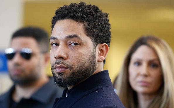Actor Jussie Smollett after his court appearance at Leighton Courthouse on March 26, 2019 in Chicag...