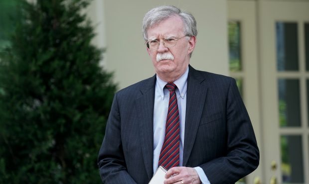 WASHINGTON, DC - APRIL 30: White House National Security Advisor John Bolton talks to reporters out...