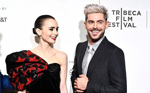 Lily Collins and Zac Efron attend Netflix's "Extremely Wicked, Shockingly Evil and Vile" Tribeca Fi...