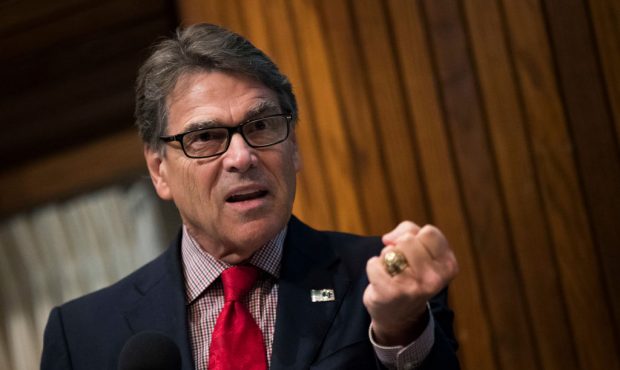 WASHINGTON, DC - OCTOBER 16: U.S. Secretary of Energy Rick Perry speaks at the Energy Policy Summit...