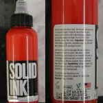 Solid Ink-Diablo (red) Tattoo Ink (manufactured by Color Art Inc.)

