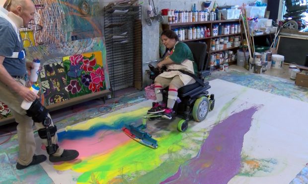 Artist Put Jetpack on Cow and Paintbrush on Wheelchair