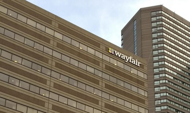 The Wayfair Headquarters in the Back Bay section of Boston, Massachusetts in 2018. (Wikimedia Commo...