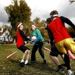 Utah Hex and University of Utah students playing as the Crimson Flyers battle during a game of quidditch in this file photo. (Laura Seitz, Deseret News)