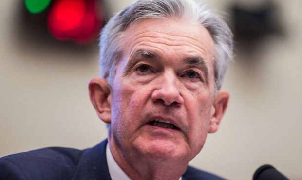 Federal Reserve Chairman Jerome Powell testifies during a House Financial Services Committee hearin...