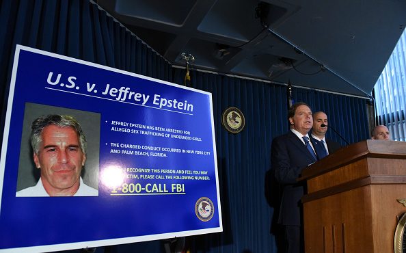 US Attorney for the Southern District of New York Geoffrey Berman announces charges against Jeffery...