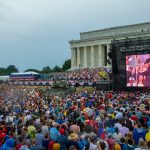 President Donald Trump speaks on July 04, 2019 in Washington, DC. President Trump is holding a "Salute to America" celebration on the National Mall on Independence Day this year with musical performances, a military flyover, and fireworks. (Photo by Tasos Katopodis/Getty Images)