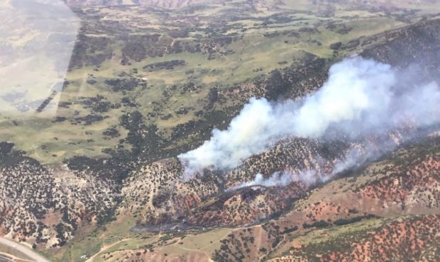 Long Hollow Fire burns on July 3, 2019. (Photo: Utah Division of Forestry, Fire and State Lands)...