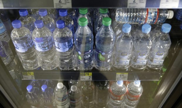 Plastic bottles of water are seen for sale at a store Friday, Aug. 2, 2019, in San Francisco. San F...