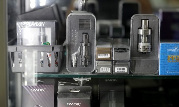 SAN FRANCISCO, CALIFORNIA - JUNE 25: E-Cigarette vaporizer components are displayed at Smoke and Gi...
