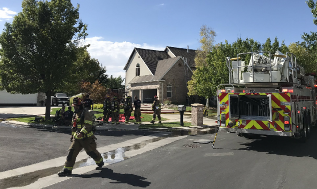 Crews responded to a 2-alarm house fire in Draper on Labor Day. (Andrew Adams/Twitter)...